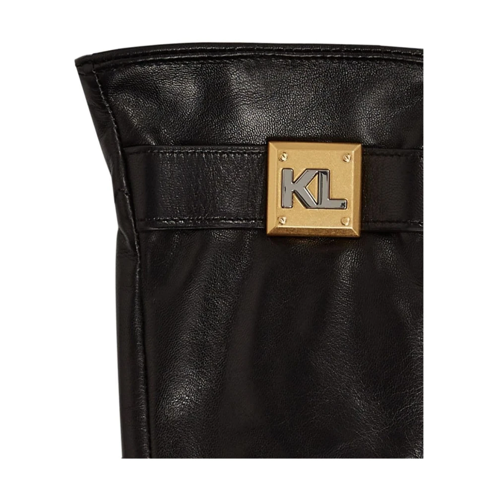 Karl Lagerfeld Stijlvolle Handschoenen Black Unisex