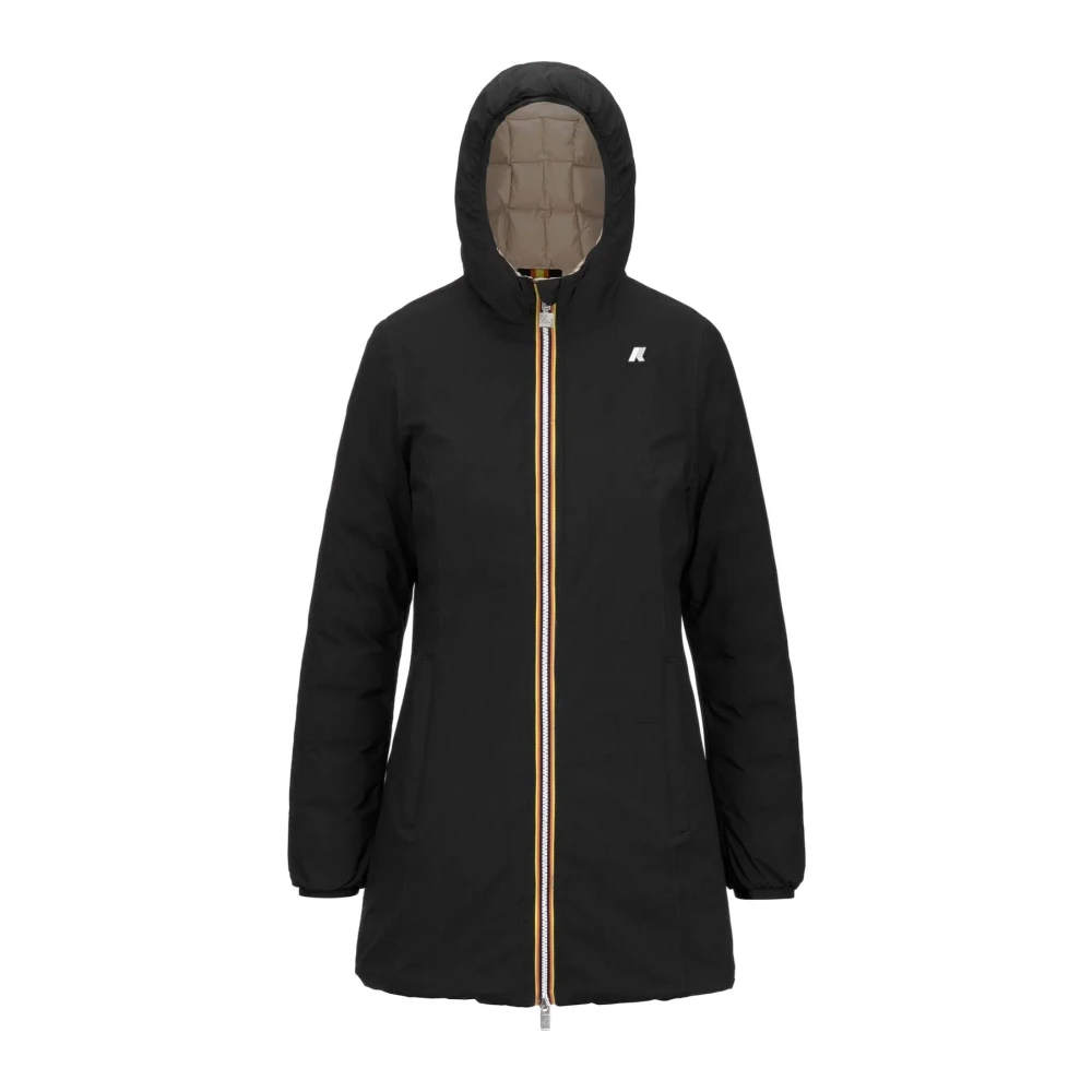 K-Way Vrouw Zwart Polyester Lichtgewicht Jas