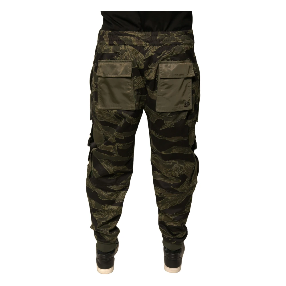 Dolce & Gabbana Groene Cargo Jogger Broek met Gesp Green Heren