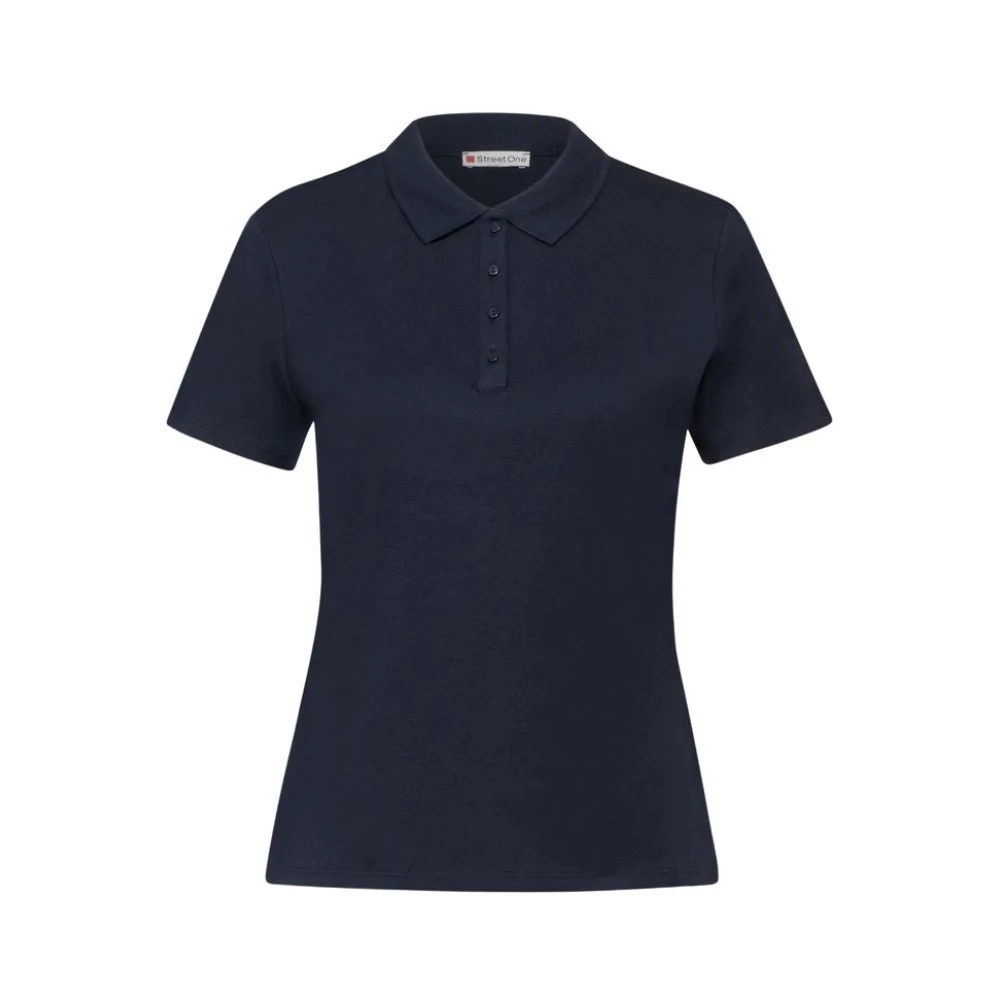 Street One Blauw Katoen Dames T-Shirt Collectie Blue Dames