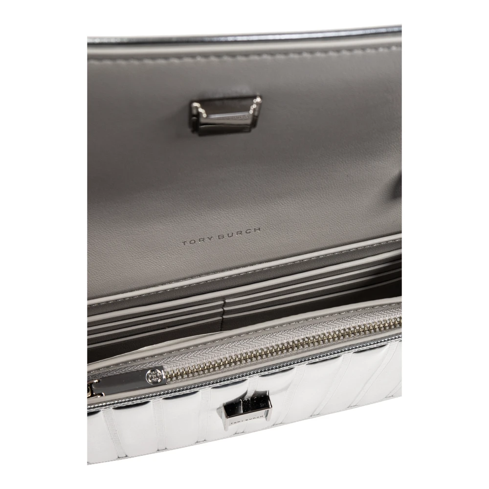 TORY BURCH Portemonnee op een band Fleming Soft Gray Dames