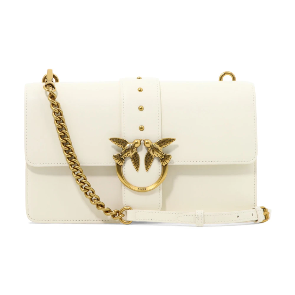 Pinko Women's White Love Icon Shoulder Bag - Cross Body Bags - One Size - Bags