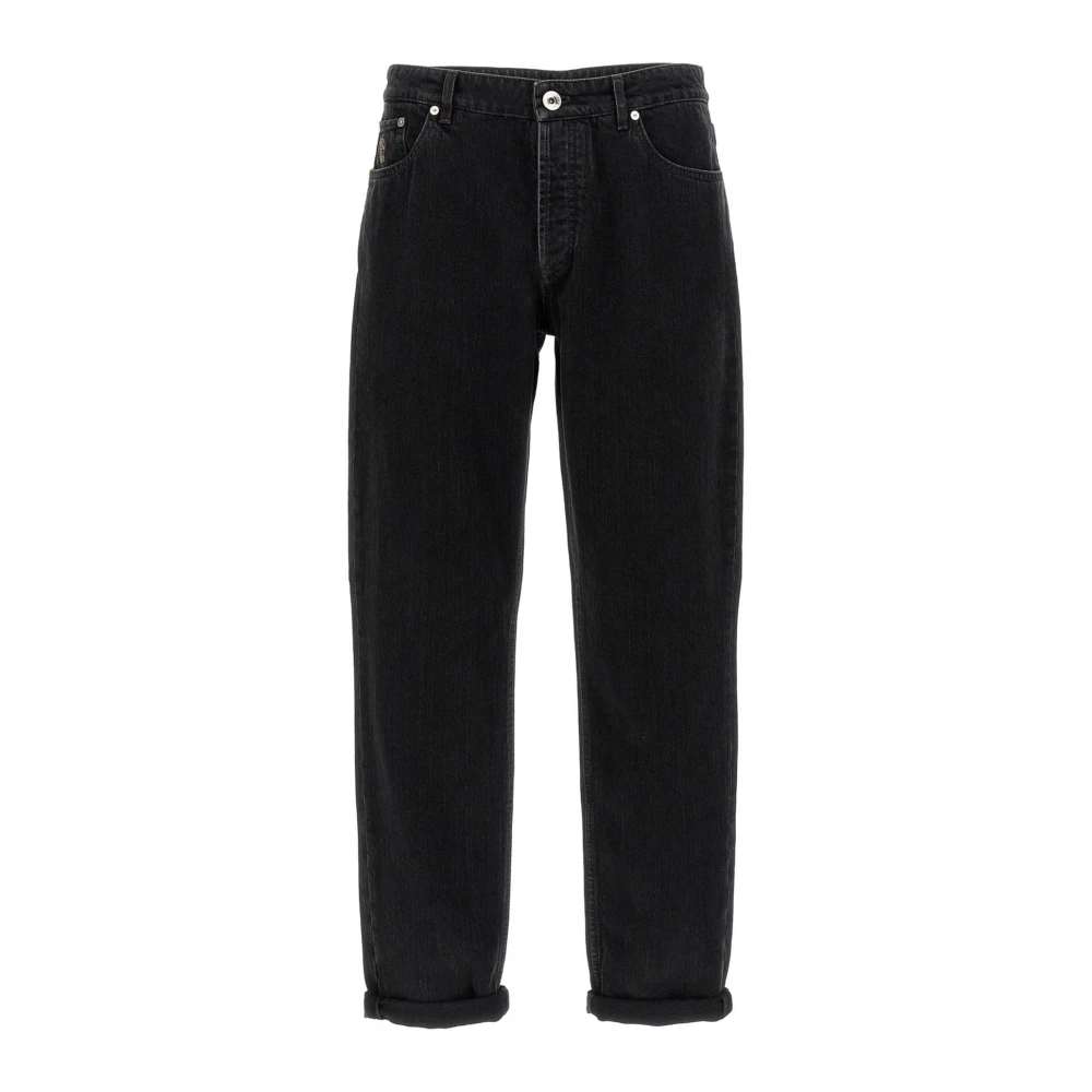 BRUNELLO CUCINELLI Stijlvolle Jeansbroek Black Heren
