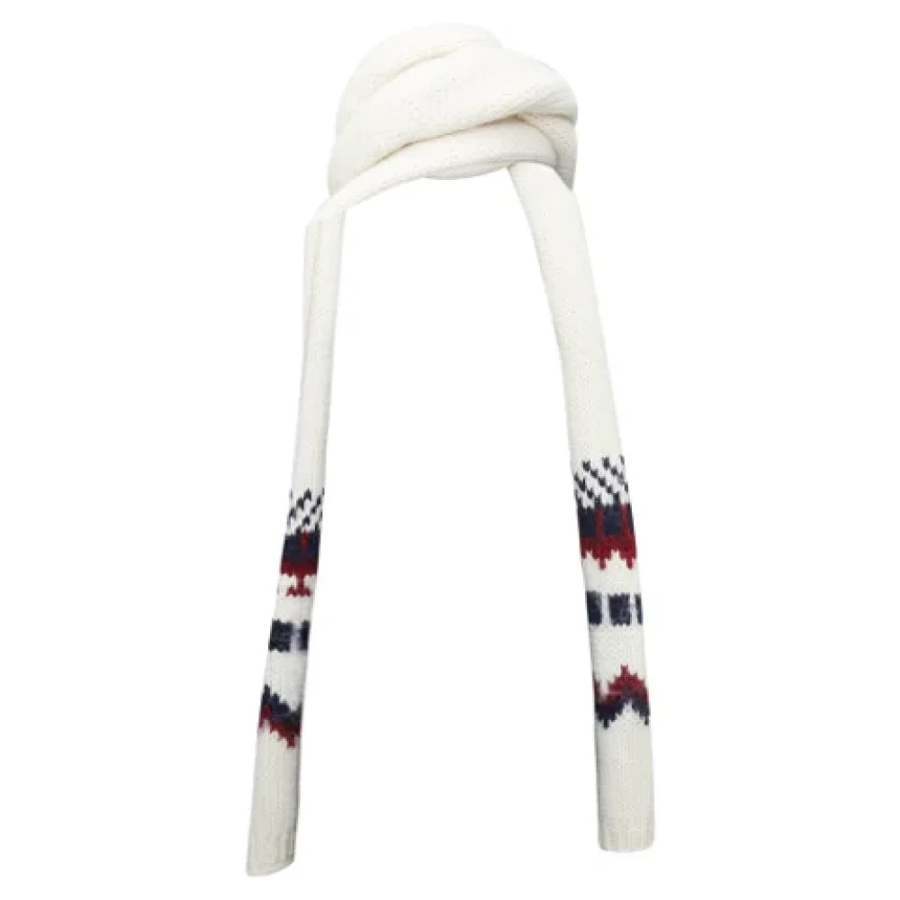 Yves Saint Laurent Vintage Pre-owned Wool scarves Beige Heren