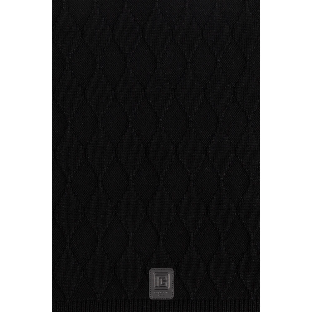Balmain Sjaal met logopatch Black Heren