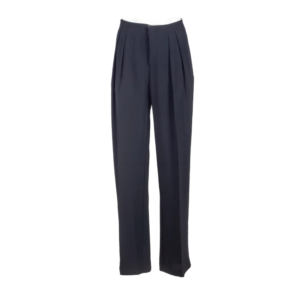 Liviana Conti Zwarte Dubbel Geplooide Peg Broek Black Dames