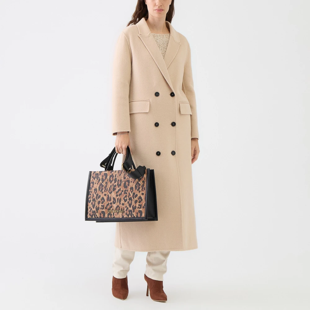 Just Cavalli Luipaardprint Schoudertas Brown Dames