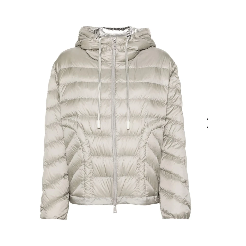 Moncler Quiltad Dunjacka med Huva Gray, Dam