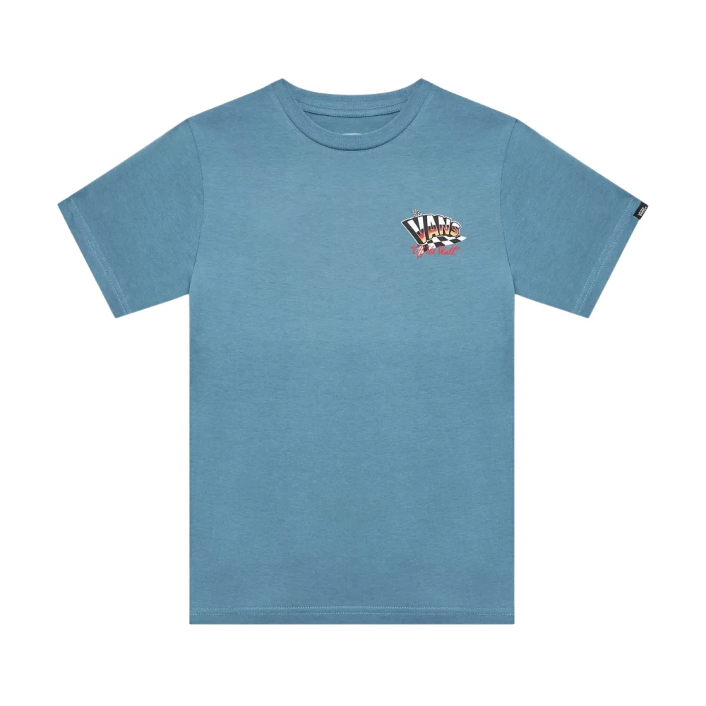 Vans Blauw Logo Print Katoenen T-shirt Blue Heren