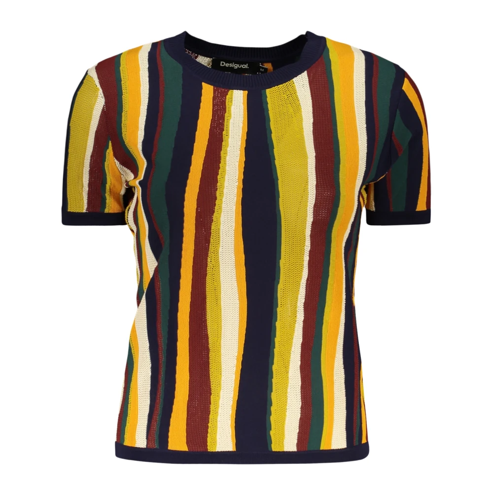 Desigual Vrouw Multicolor Ts Stripes Lacroix T-Shirt
