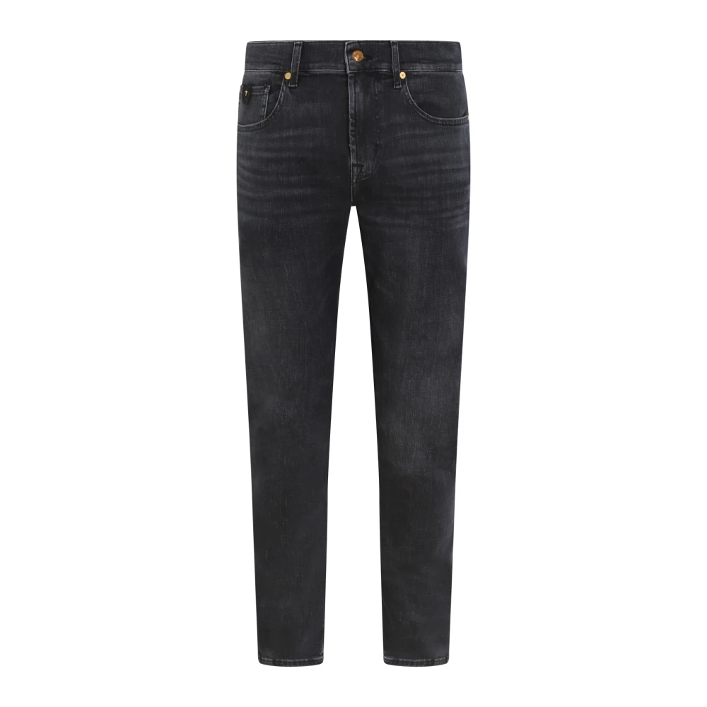 7 For All Mankind Slim Fit Jeans Donkerblauw Black Heren