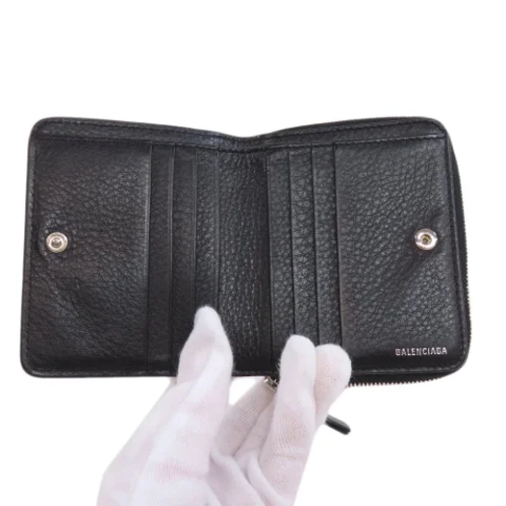 Balenciaga Vintage Pre-owned Leather wallets Black Dames