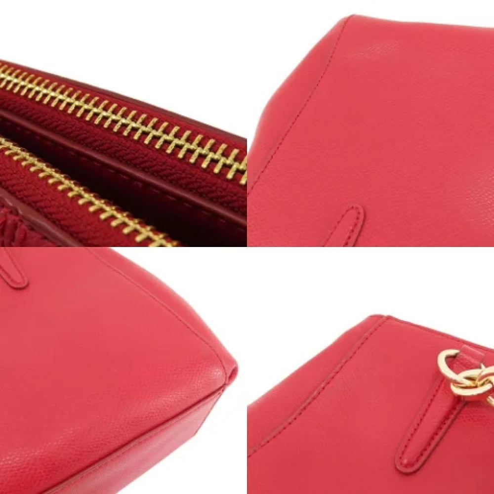 Coach Pre-owned Leather handbags Red Dames