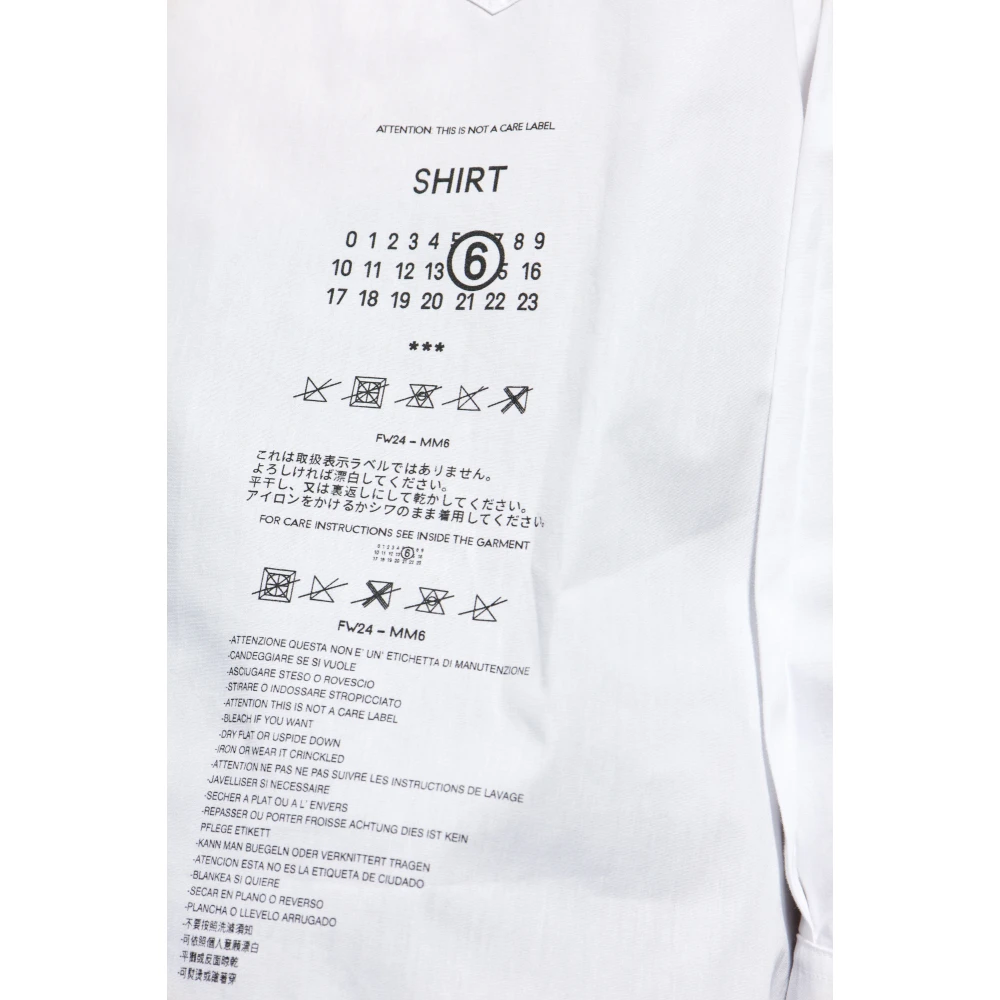 MM6 Maison Margiela Shirt met print White Heren
