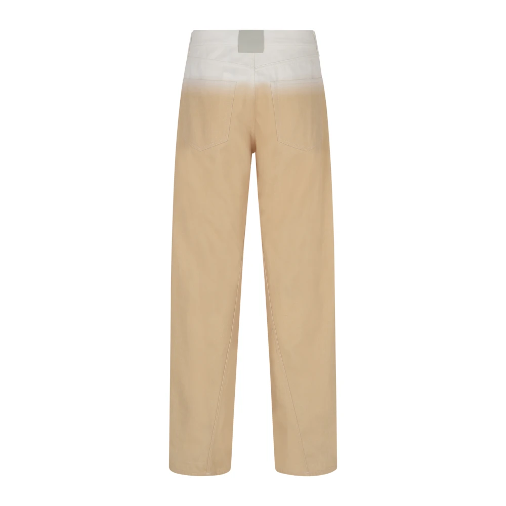 Lanvin Gedraaide Verloop Broek Beige Heren