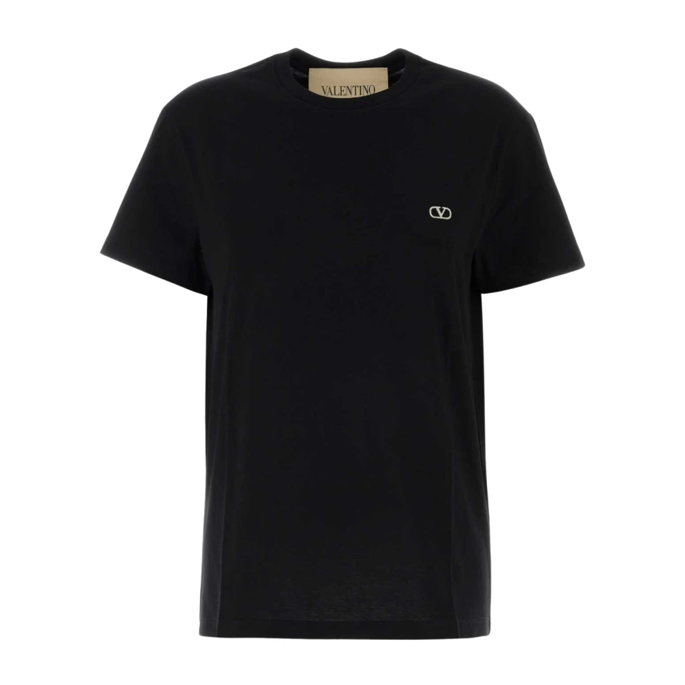 Valentino Garavani T Shirt En Coton Femme Tops Noir 38 Fr