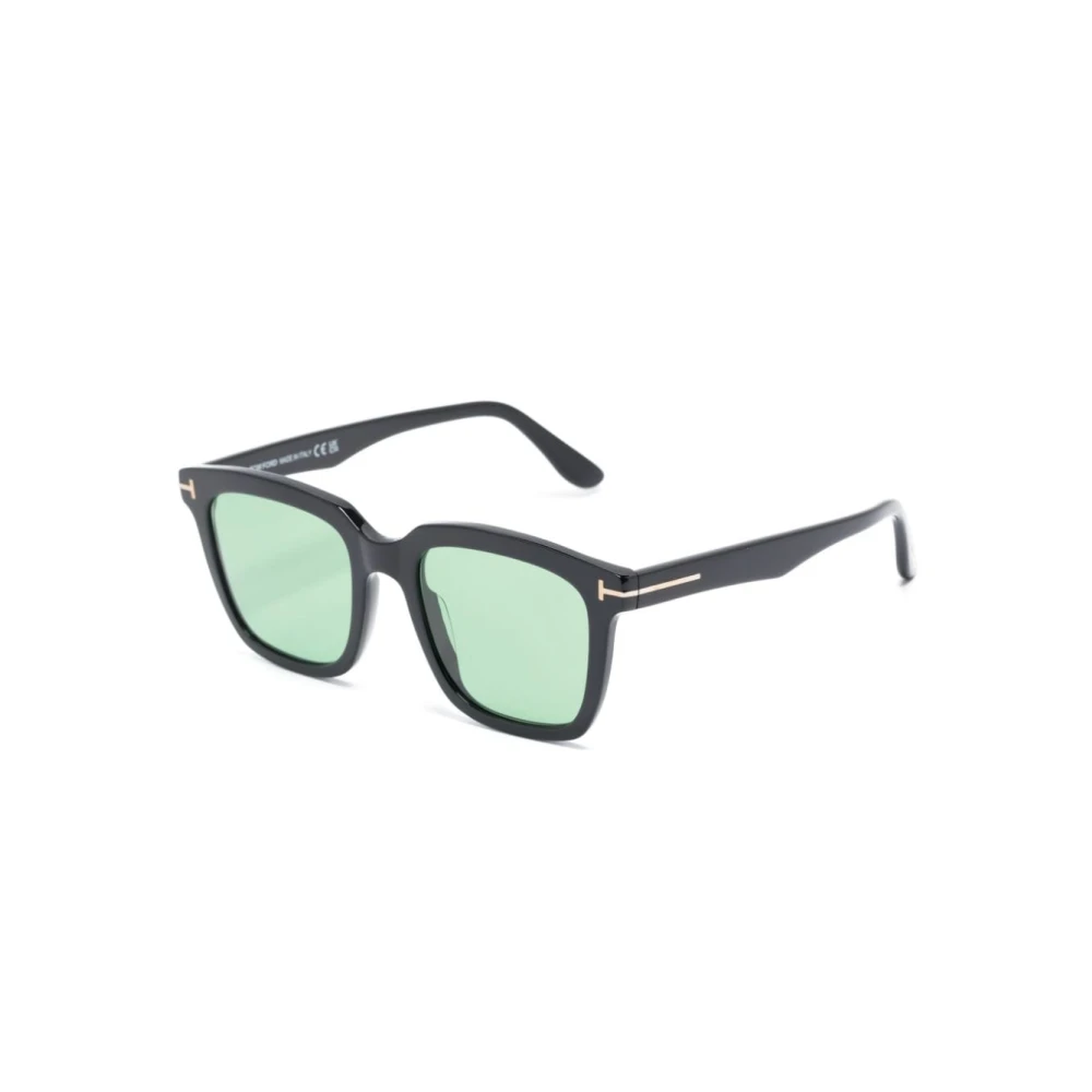 Tom Ford Stoere vierkante zonnebrillen Black Heren