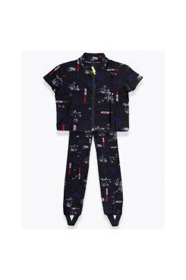 ensemble-sportif-imprime-floral-avec-logo