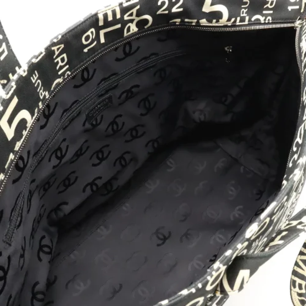 Chanel Vintage Pre-owned Canvas chanel-bags Black Dames