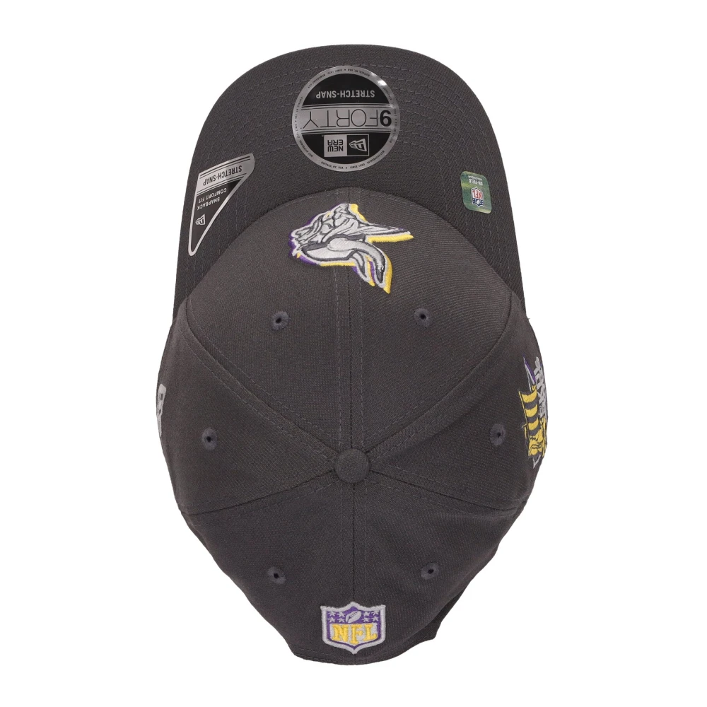 new era NFL Draft Curvy Visor Hat Vikings Gray Unisex