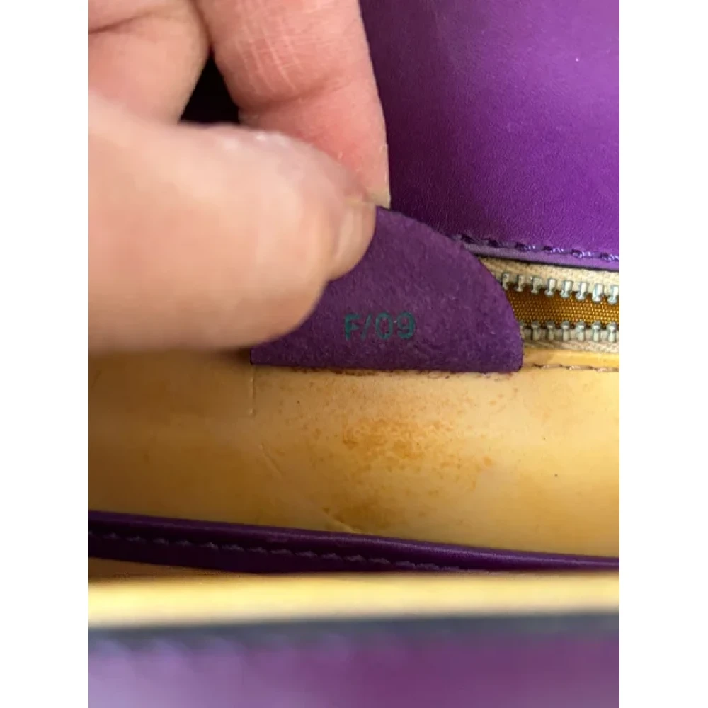 Celine Vintage Pre-owned Leather celine-bags Purple Dames