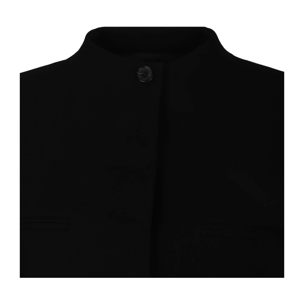 Courrèges Zwarte getailleerde jas met uitlopende mouwen Black Dames