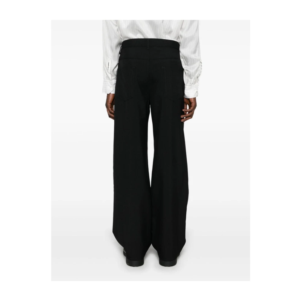 Marni Wijde Broek in Zwart en Bruin Black Heren