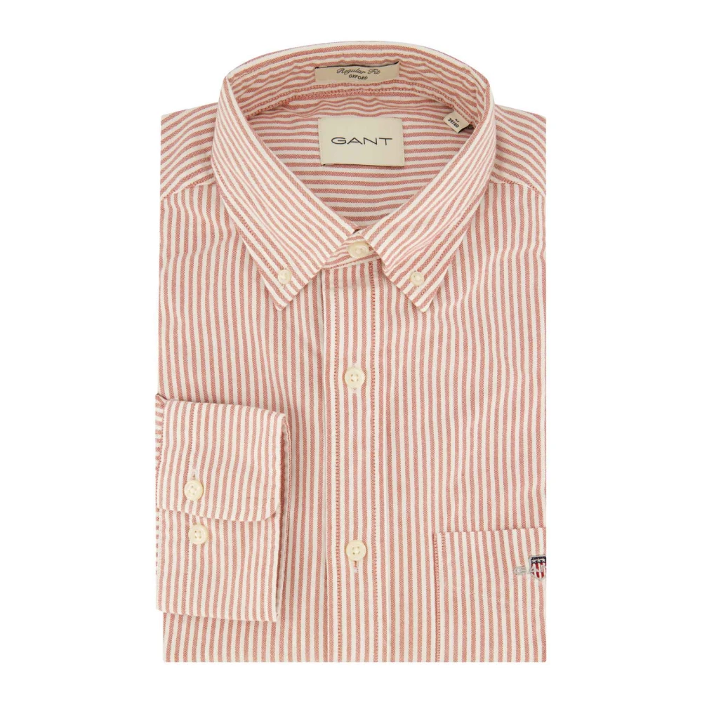 Gant Casual Rood Overhemd Red Heren