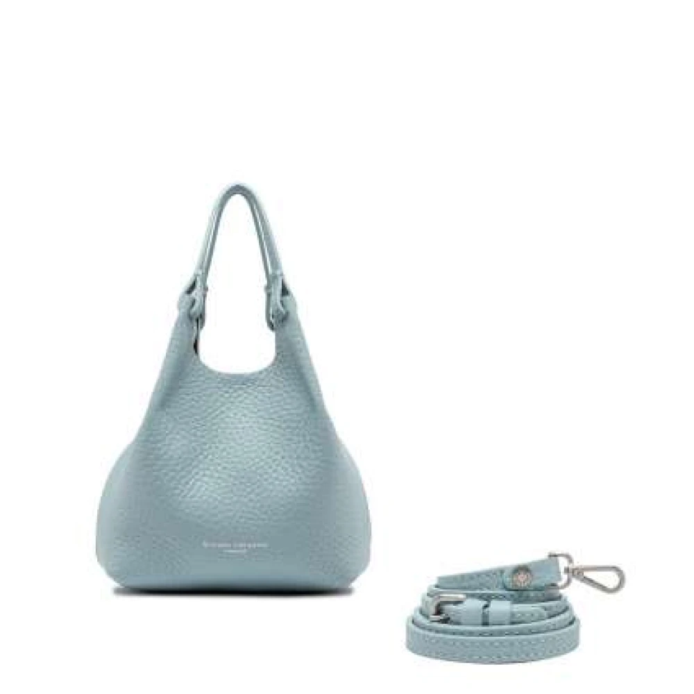 Gianni Chiarini Moderne leren handtas met magneetsluiting Blue Dames