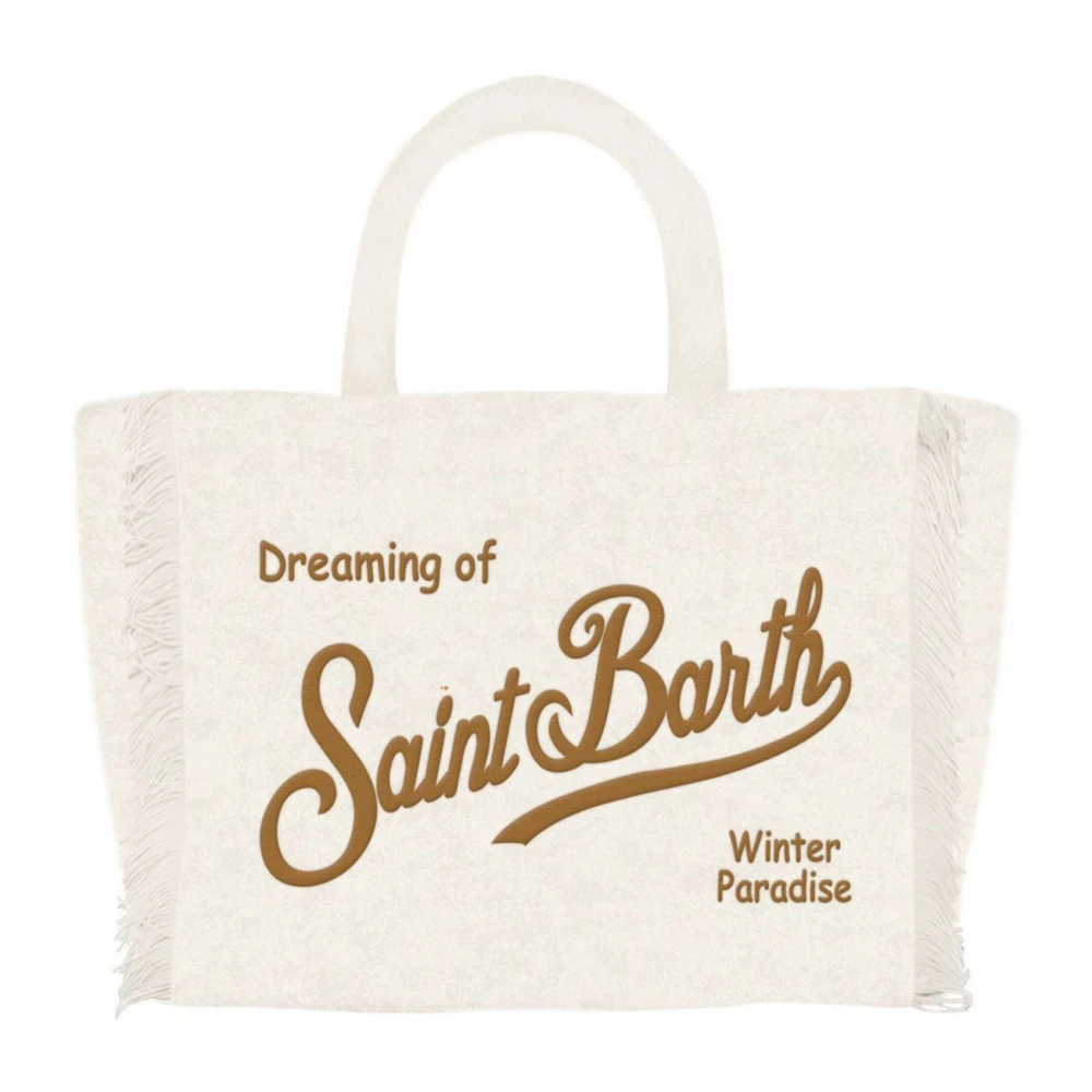 MC2 Saint Barth Klassieke franje tas voor de winter White Dames
