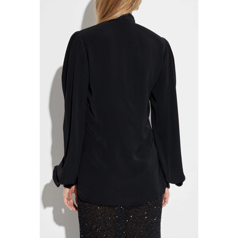 Balenciaga Overhemd met stropdassen Black Dames