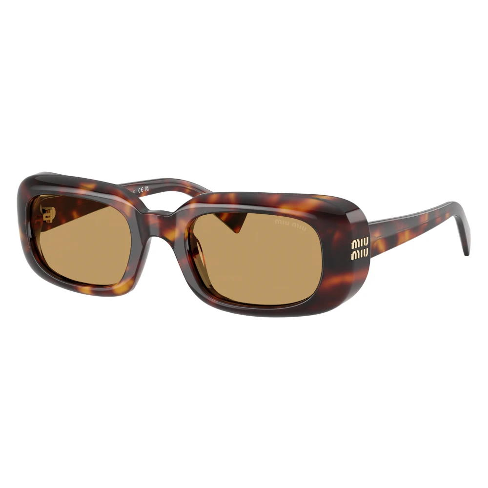 Miu Miu Unisex Brown Sunglasses, 52 Mm, Rectangular Sunglasses