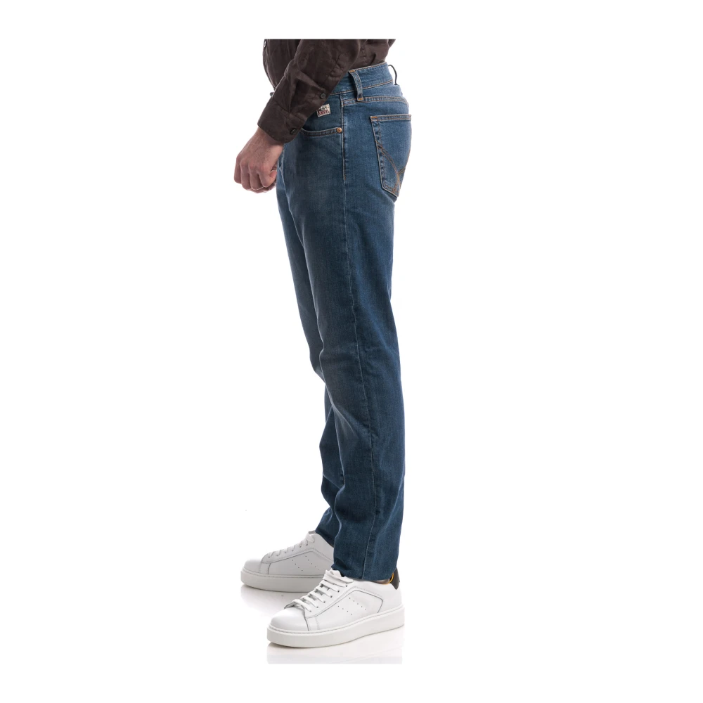 Roy Roger's Denim Stretch Jeans Weared Style Blue Heren