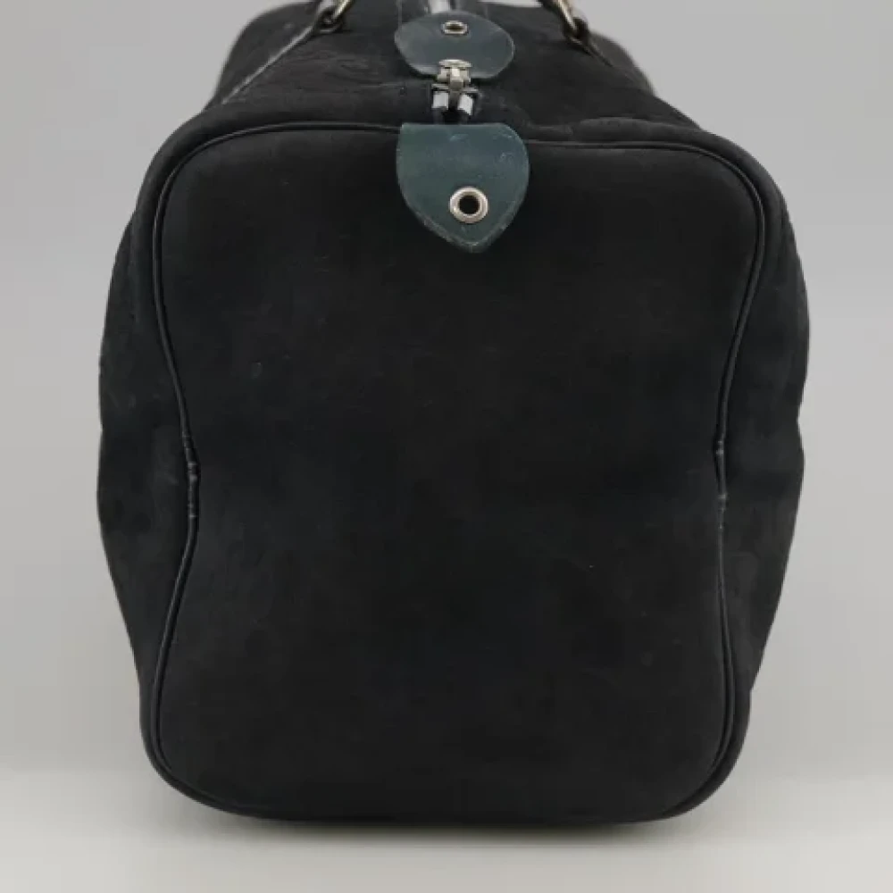 Dior Vintage Pre-owned Canvas handbags Black Dames