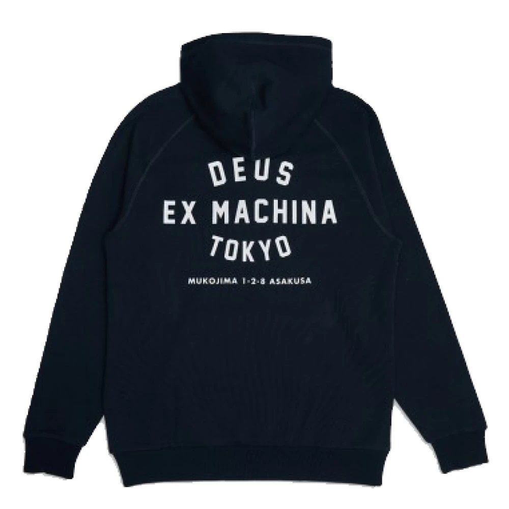 Deus Ex Machina Tokyo Address Hoodie Navy Blue Heren