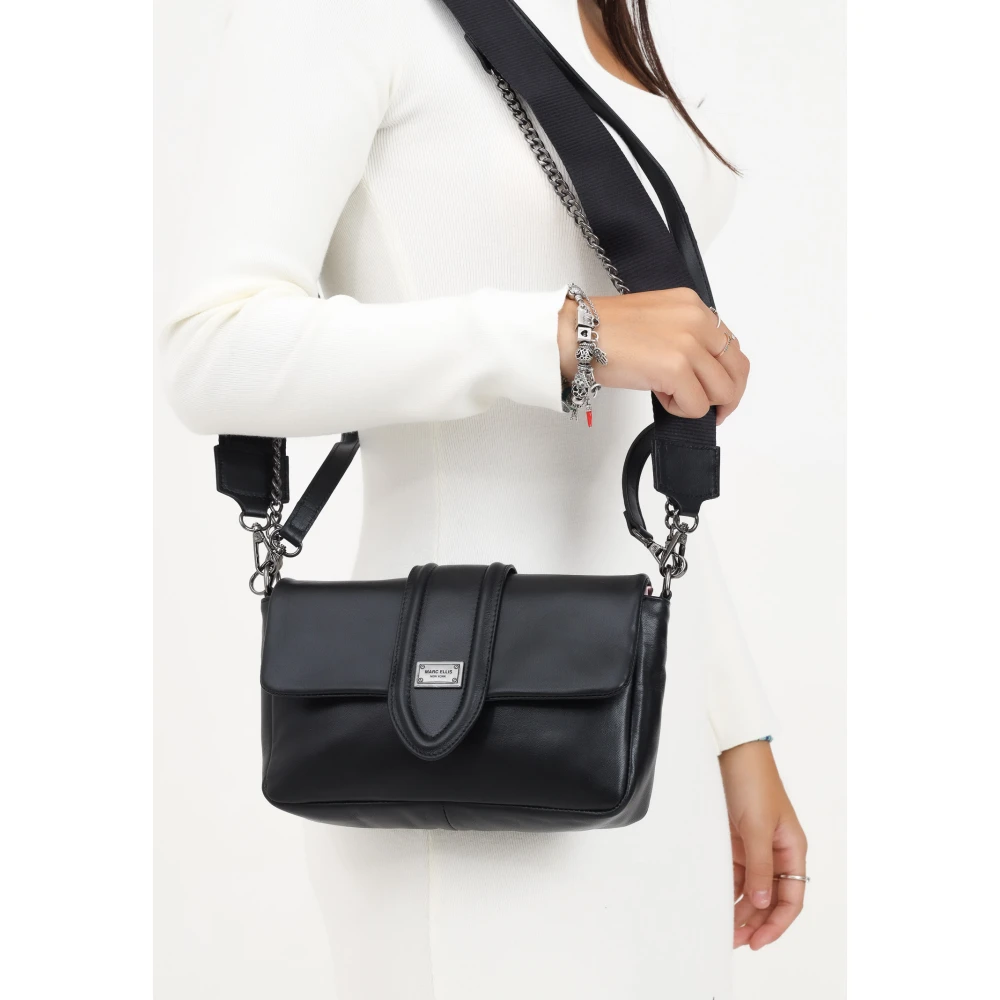 Marc Ellis Zwarte schoudertas Aspen M stijl Black Dames