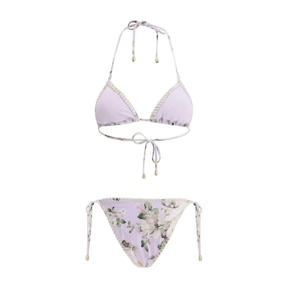 Zimmermann Bloemen Gehaakte Driehoekige Badpak Multicolor Dames