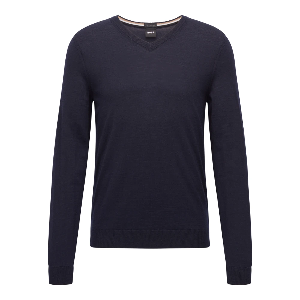Hugo Boss Stijlvolle pull voor mannen Blue Heren