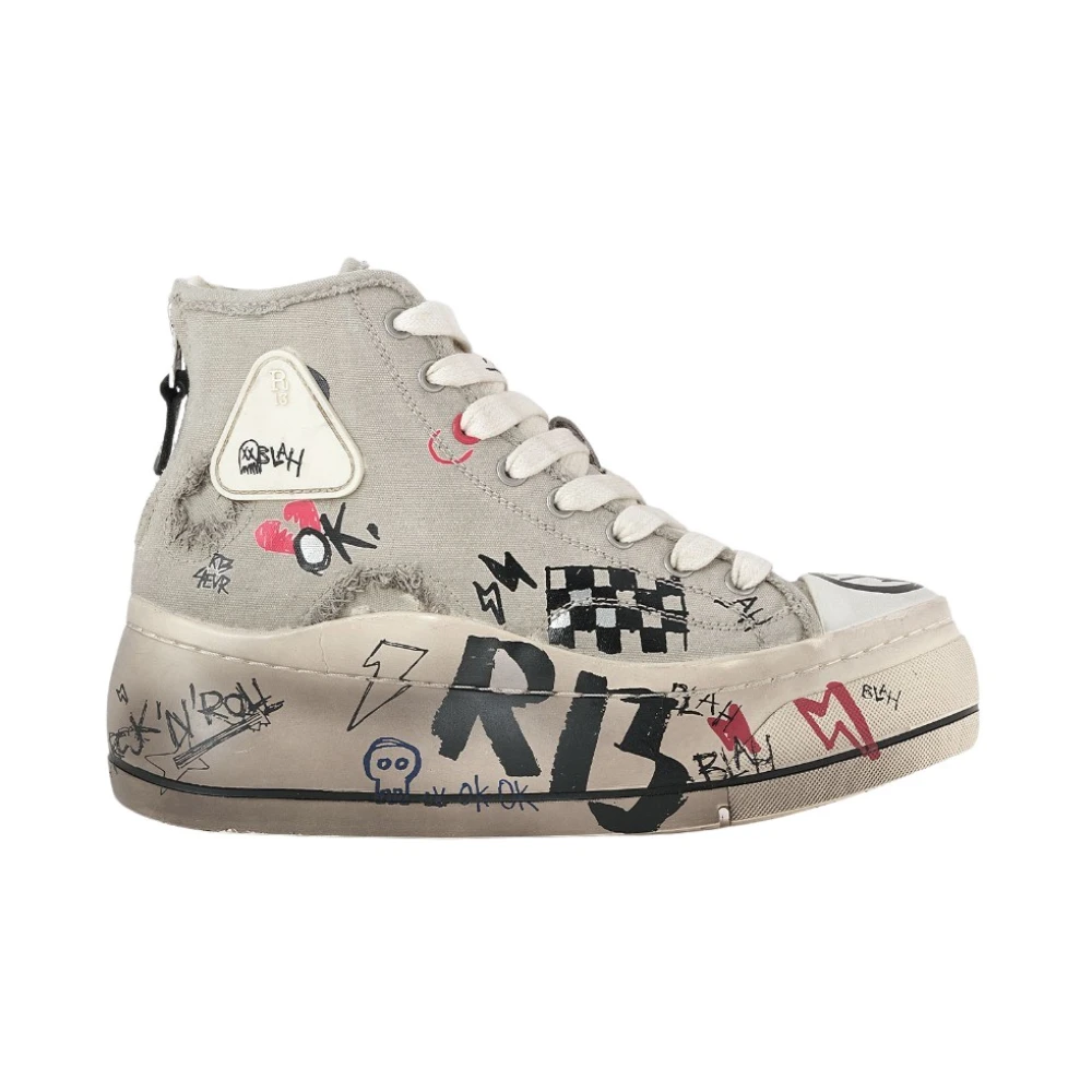 R13 Kurt Platform Sneakers Dames Schoenen Grijs