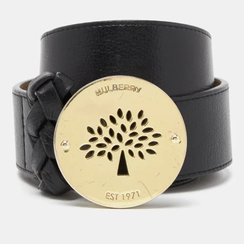 Mulberry Pre-owned Leather belts Black Dames