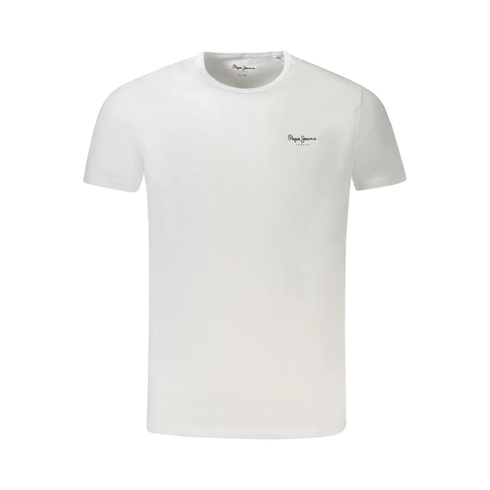 Pepe Jeans - Weißes Baumwoll-T-Shirt Mit Rundhalsausschnitt - Tops - Herren - Weiß - M - Bild 8