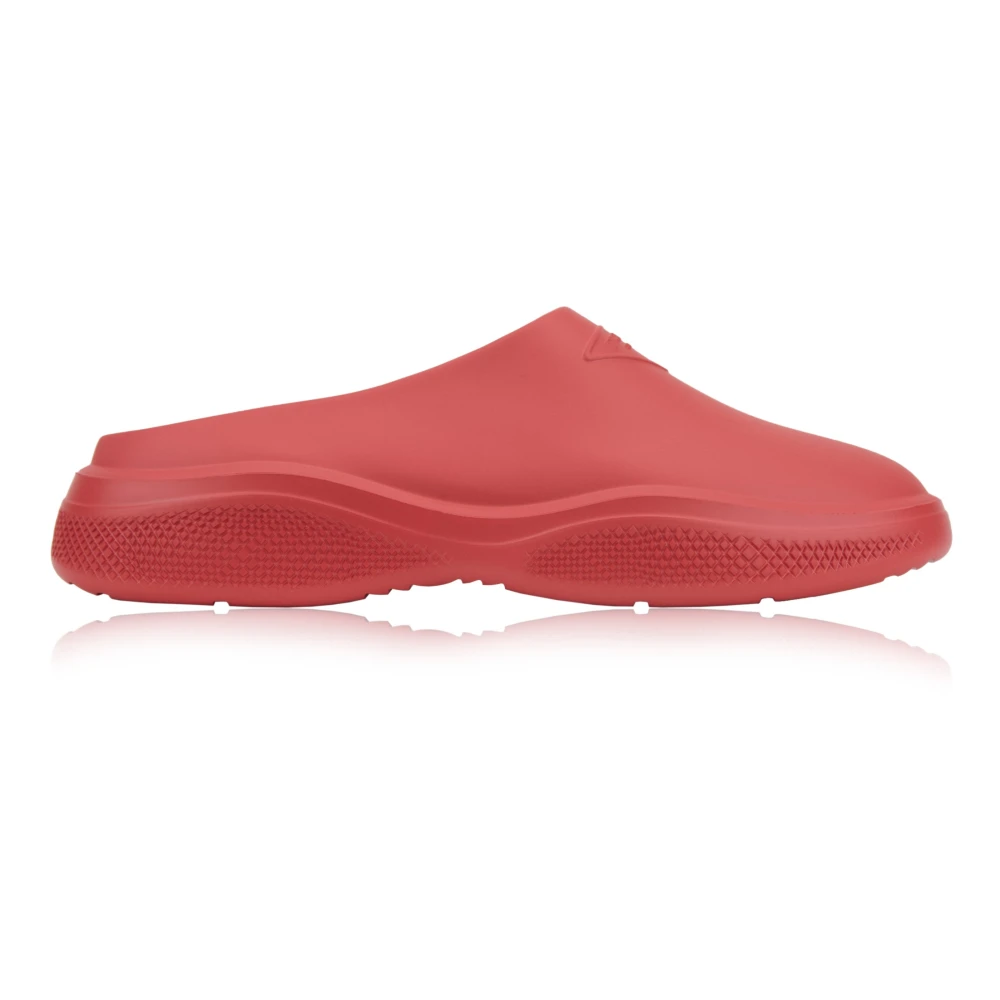 Prada Herr Slip-On Sandaler Red, Dam