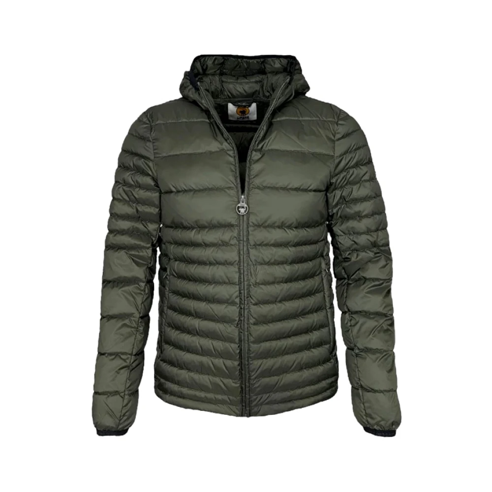 Ciesse Piumini Groene herenjas met ritssluiting en capuchon Green Heren