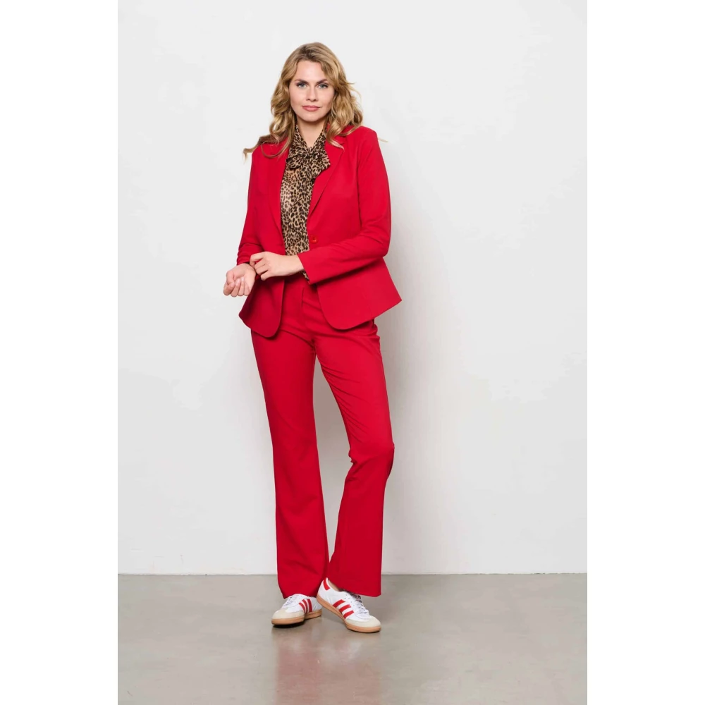 &Co Woman Charlie Comfort Twill L-Red Dames