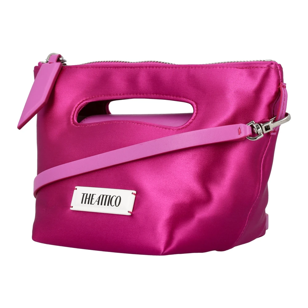 The Attico Fuxia Tote Tas met Afneembare Band Pink Dames
