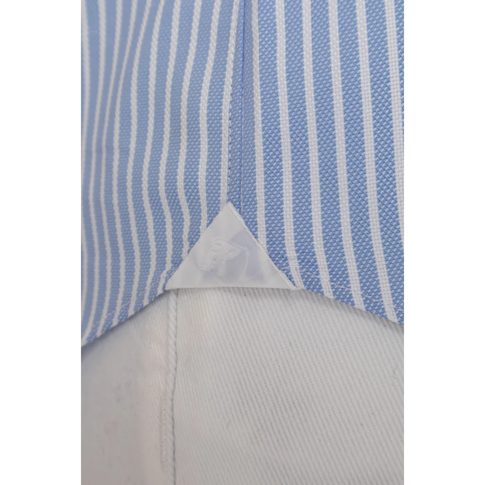 Finamore Handgemaakt Wit Overhemd Multicolor Heren