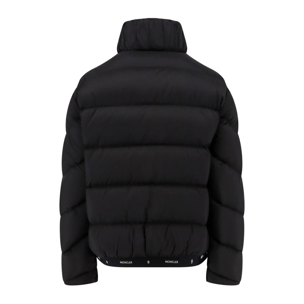 Moncler Gewatteerde jas met elastische band Black Dames