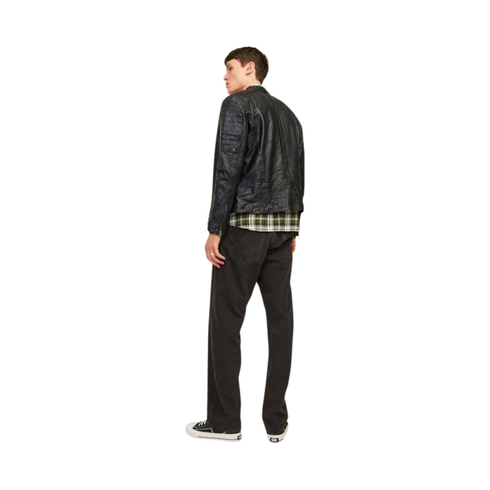 jack & jones Leren jas Black Heren