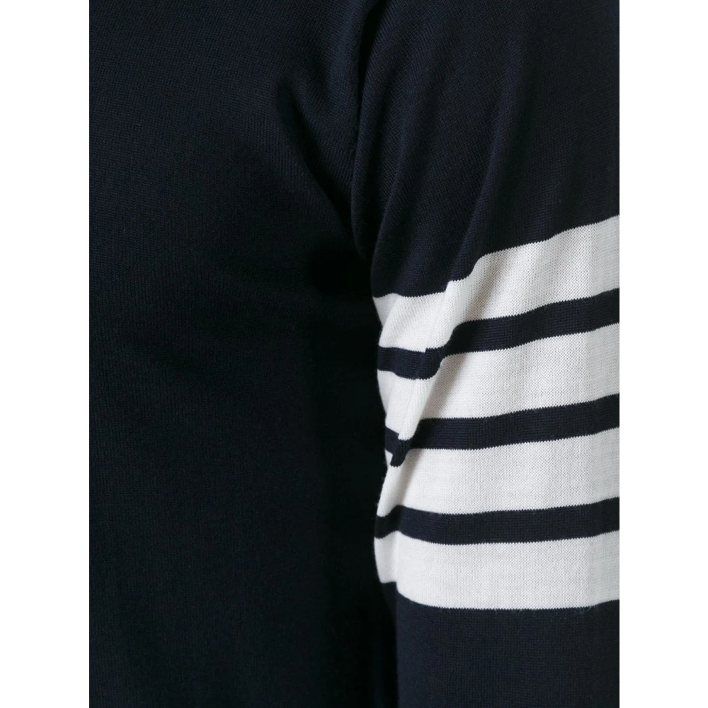 Thom Browne Blauwe Klassieke Crewneck Trui Blue Heren