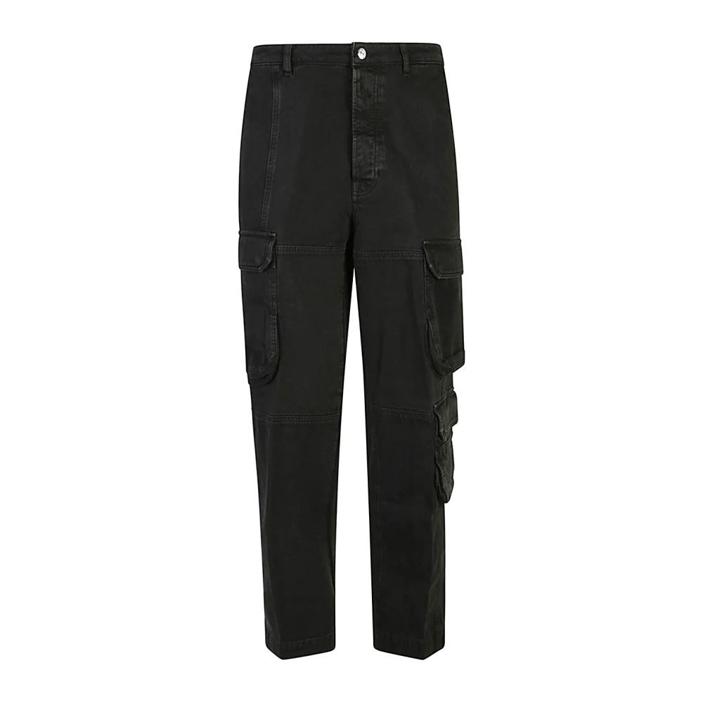 Nine In The Morning Zwarte Katoenen Broek Aw24 Black Heren